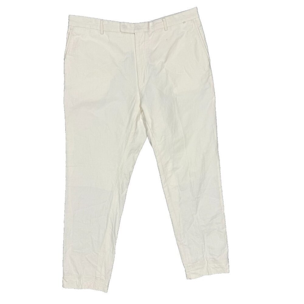 Givenchy Paris Cotton Linen Pants Canvas Chinos Ivory 36x29